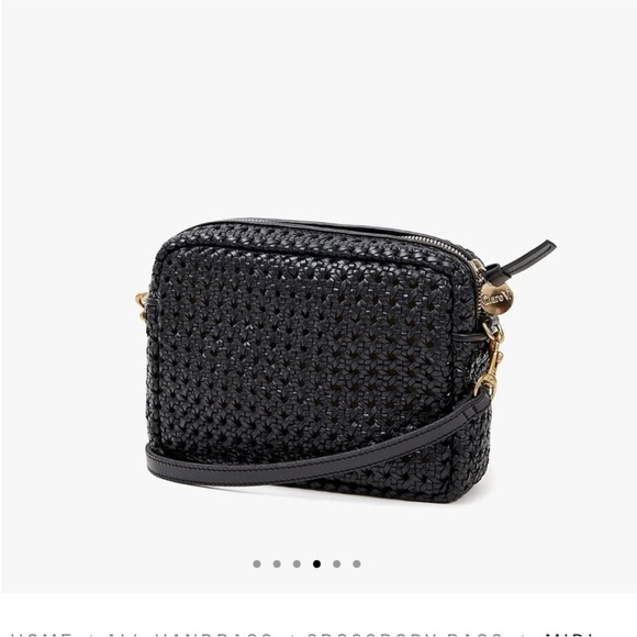 👑👑👑🔥Clare V - Black Rattan Midi Sac Crossbody Bag - Picture 2 of 6